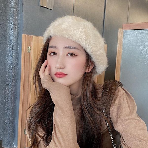 berets women girl beret french artist warm rex fur winter beanie cap retro vintage plain hats solid color elegant lady, Blue;gray
berets women girl beret french artist warm rex fur winter beanie cap retro vintage plain hats solid color elegant lady, Blue;gray