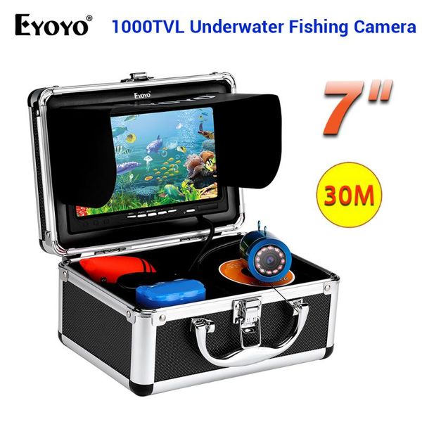 eyoyo 30m 1000tvl hd professional fish finder underwater fishing video camera recorder dvr 7" color monitor infrared lights cont
eyoyo 30m 1000tvl hd professional fish finder underwater fishing video camera recorder dvr 7" color monitor infrared lights cont