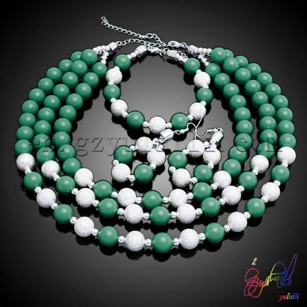 earrings & necklace yulaili handmade crystal factory round design party girls costume two beaded jewelry set, Silver
earrings & necklace yulaili handmade crystal factory round design party girls costume two beaded jewelry set, Silver