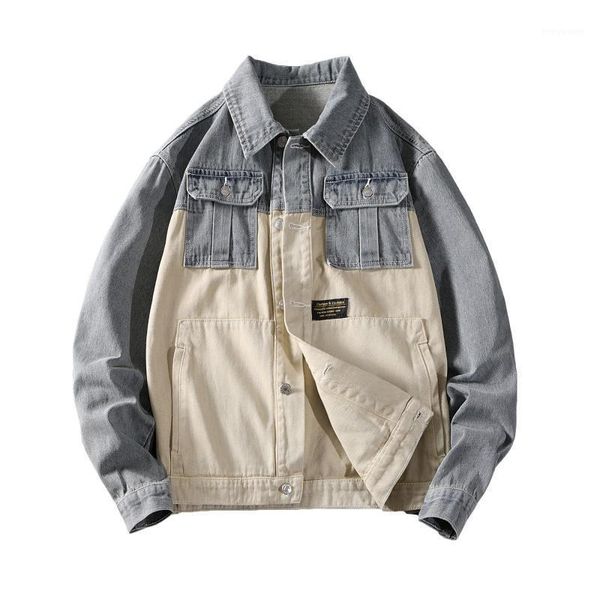 men's casual denim jacket coat large size patchwork outerwear x2 jackets, Black;brown
men's casual denim jacket coat large size patchwork outerwear x2 jackets, Black;brown