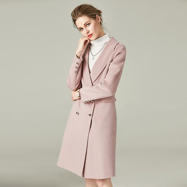 women's wool & blends women coats autumn winter 2021 high-end double-faced cashmere coat korean plus size long red, Black
women's wool & blends women coats autumn winter 2021 high-end double-faced cashmere coat korean plus size long red, Black
