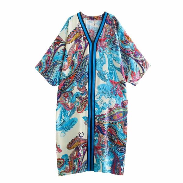 casual dresses women vintage paisley printing v neck midi dress female three quarter sleeve clothes lady loose vestido d8502, Black;gray
casual dresses women vintage paisley printing v neck midi dress female three quarter sleeve clothes lady loose vestido d8502, Black;gray