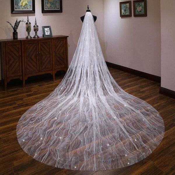 bridal veils white ivory cathedral length wedding one layer lace accessories veil with comb, Black
bridal veils white ivory cathedral length wedding one layer lace accessories veil with comb, Black