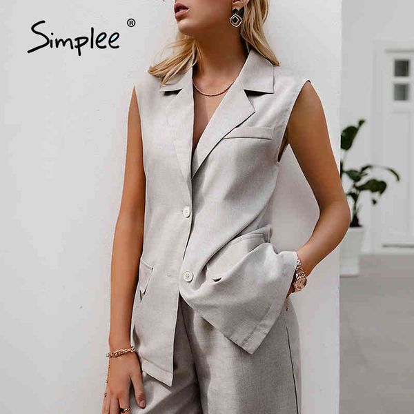 simplee gray sleeveless woman suits summer casual loose suit chic suit collar woman sets sleeveless high waist pants suit, Black;white
simplee gray sleeveless woman suits summer casual loose suit chic suit collar woman sets sleeveless high waist pants suit, Black;white