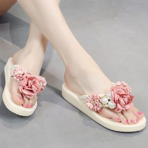 slippers fashion women pearl floral wedges non-slip flip flops beach shoes clip-on sandals outdoor indoor slip on sh160, Black
slippers fashion women pearl floral wedges non-slip flip flops beach shoes clip-on sandals outdoor indoor slip on sh160, Black