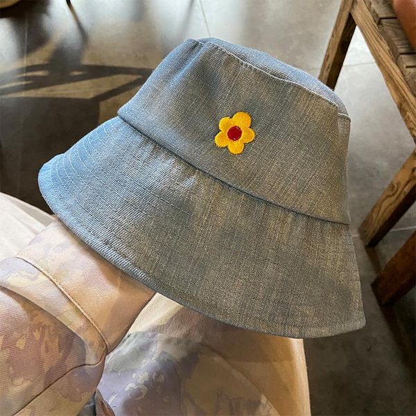 wide brim hats flower embroidery denim fisherman hat female all seasons foldable sunshade bucket, Blue;gray
wide brim hats flower embroidery denim fisherman hat female all seasons foldable sunshade bucket, Blue;gray