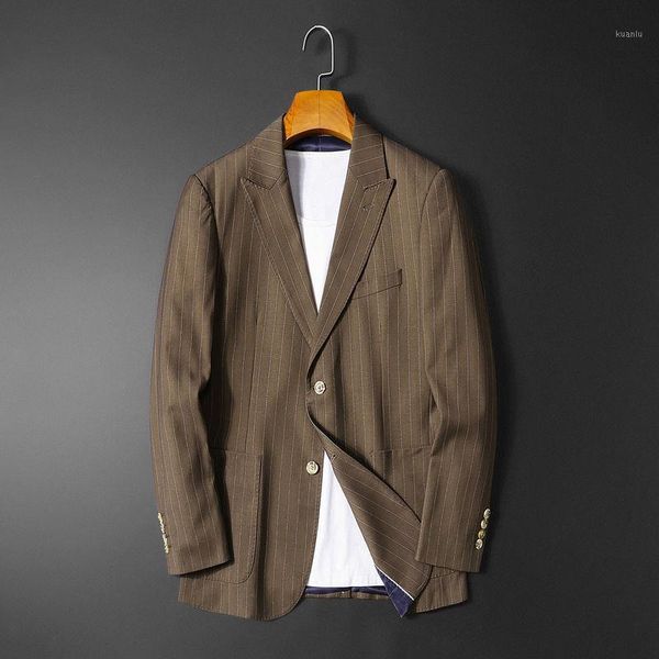 mens blazer striped 2021 slim vintage suit jacket men stylish chaquetas hombre de vestir men's suits & blazers, White;black
mens blazer striped 2021 slim vintage suit jacket men stylish chaquetas hombre de vestir men's suits & blazers, White;black