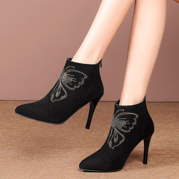 butterfly pattern embossed leather boots woman ankle boots plating heel rhinestone womens winter shoes 20201 female footware, Black
butterfly pattern embossed leather boots woman ankle boots plating heel rhinestone womens winter shoes 20201 female footware, Black
