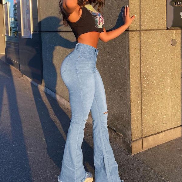 women's jeans vintage ripped flare pant women high waisted wide leg hem denim pants casual slim fitting with pocket female y2k, Blue
women's jeans vintage ripped flare pant women high waisted wide leg hem denim pants casual slim fitting with pocket female y2k, Blue