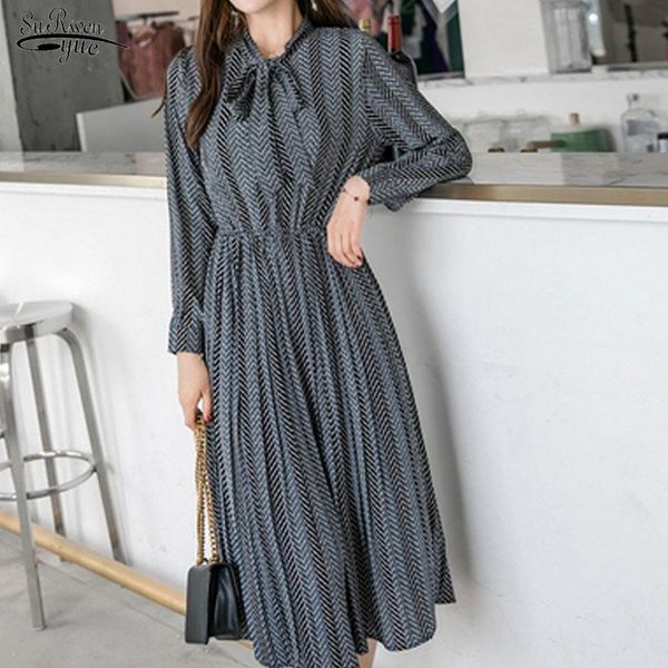 casual dresses autumn dress chiffon women pleated 2021 printed slim long sleeve korean style high waist elegant 1476, Black;gray
casual dresses autumn dress chiffon women pleated 2021 printed slim long sleeve korean style high waist elegant 1476, Black;gray