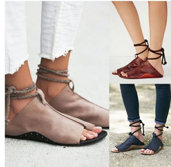 style women shoes fashion summer sandals flats ankle strap lace-up size 35-43, Black
style women shoes fashion summer sandals flats ankle strap lace-up size 35-43, Black