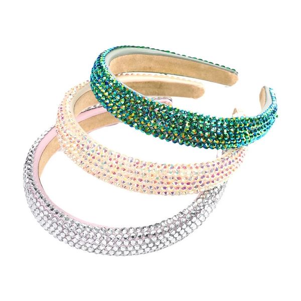 luxury shiny rhinestone headband head hoop 2.7cm wide headband women point diamond hair accessories turban, Silver
luxury shiny rhinestone headband head hoop 2.7cm wide headband women point diamond hair accessories turban, Silver
