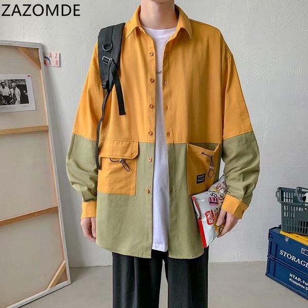 cotton contrast color patchwork men's shirts long sleeve fashion streetwear spring / summer casual shirt male clothing jackets, Black;brown
cotton contrast color patchwork men's shirts long sleeve fashion streetwear spring / summer casual shirt male clothing jackets, Black;brown