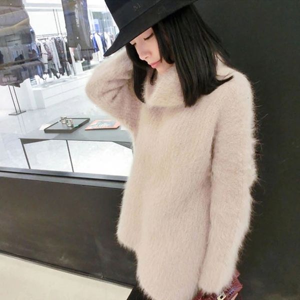 women's sweaters 2021 high neck ffy knitted ladies long pink sleeve sweet beauty pullovers fall/winter loose pullover apricot sweater, White;black
women's sweaters 2021 high neck ffy knitted ladies long pink sleeve sweet beauty pullovers fall/winter loose pullover apricot sweater, White;black