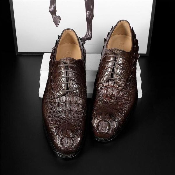 dress shoes authentic crocodile skin pointed toe men's brown genuine exotic alligator leather male formal lace-up oxford, Black
dress shoes authentic crocodile skin pointed toe men's brown genuine exotic alligator leather male formal lace-up oxford, Black