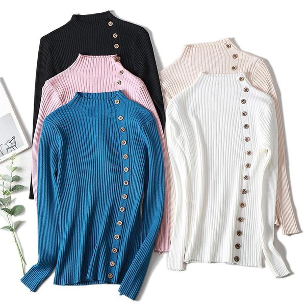 women's sweaters aossviao 2021 women autumn winter knitted sweater solid female soft elastic color pullovers button full sleeve turtlen, White;black
women's sweaters aossviao 2021 women autumn winter knitted sweater solid female soft elastic color pullovers button full sleeve turtlen, White;black