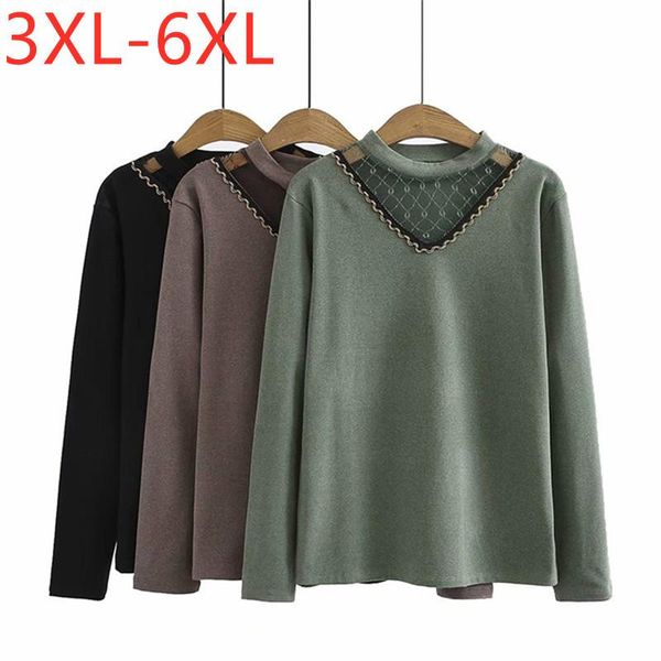 women's t-shirt 2021 ladies spring autumn plus size basic for women large long sleeve slim elastic lace green 3xl 4xl 5xl 6xl, White
women's t-shirt 2021 ladies spring autumn plus size basic for women large long sleeve slim elastic lace green 3xl 4xl 5xl 6xl, White