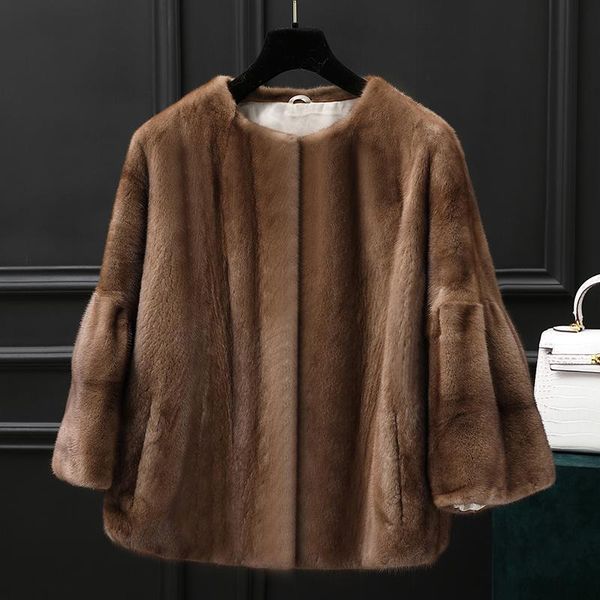 women's fur & faux arlenesain roundneck cape crafted from mink styled with two flare sleeves, Black
women's fur & faux arlenesain roundneck cape crafted from mink styled with two flare sleeves, Black