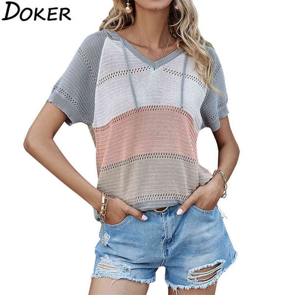 women mesh contrast color patchwork t shirt shirring hooded knitted v neck ladies tee shirt casual office streetwear 210423, White
women mesh contrast color patchwork t shirt shirring hooded knitted v neck ladies tee shirt casual office streetwear 210423, White