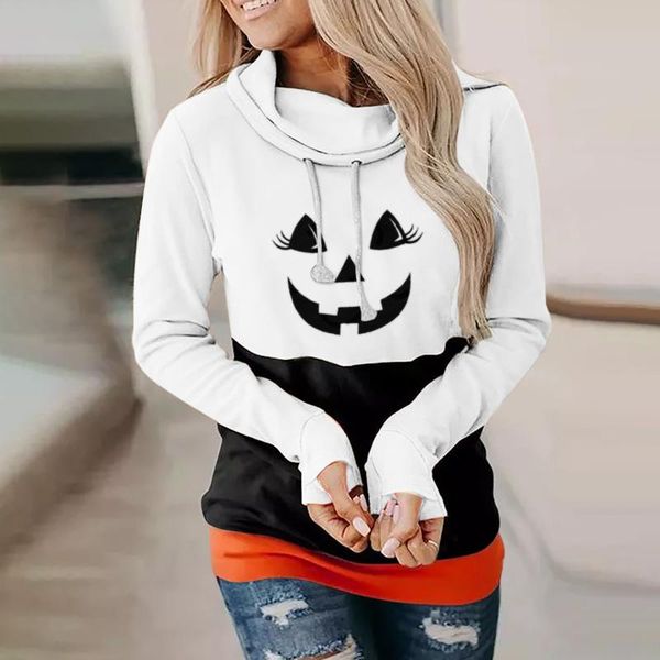 women's hoodies & sweatshirts face print halloween hooded sweatshirt long-sleeved casual drawstring women's splicing hoodie 40#, Black
women's hoodies & sweatshirts face print halloween hooded sweatshirt long-sleeved casual drawstring women's splicing hoodie 40#, Black