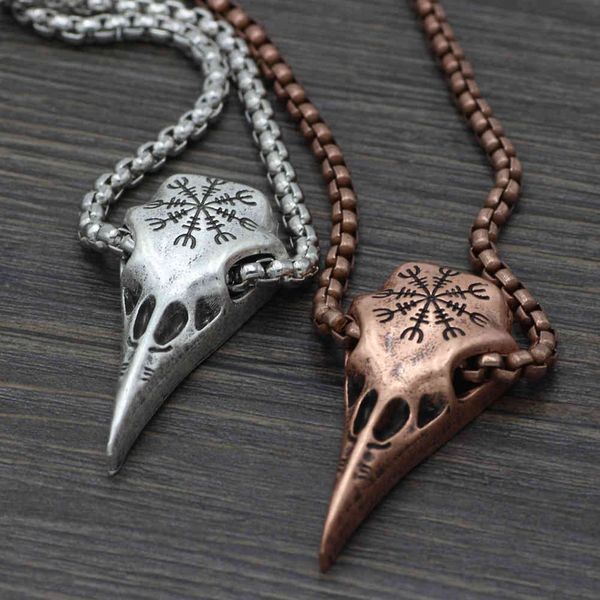 multicolor viking symbol jewelry skeleton eagle beak pendant trendy men's necklace, Silver
multicolor viking symbol jewelry skeleton eagle beak pendant trendy men's necklace, Silver