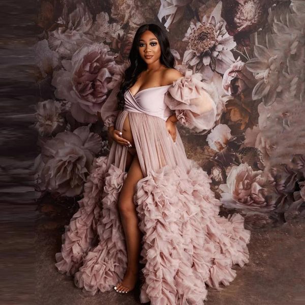 casual dresses puffy tulle maternity gowns for poshoot ruffled off shoulder pregnancy women dress pography custom robe, Black;gray
casual dresses puffy tulle maternity gowns for poshoot ruffled off shoulder pregnancy women dress pography custom robe, Black;gray