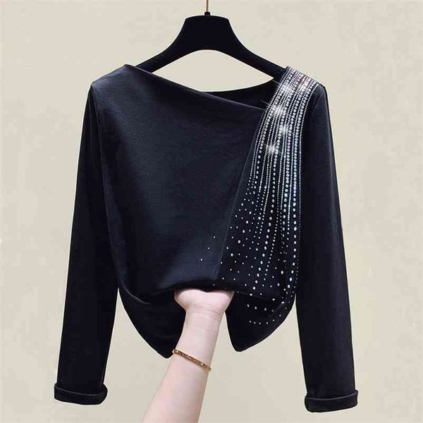 skew collar long sleeve lady women t-shirt long sleeve tshirt female spring autumn ladies tee shirt femme plus size black 210401, White
skew collar long sleeve lady women t-shirt long sleeve tshirt female spring autumn ladies tee shirt femme plus size black 210401, White