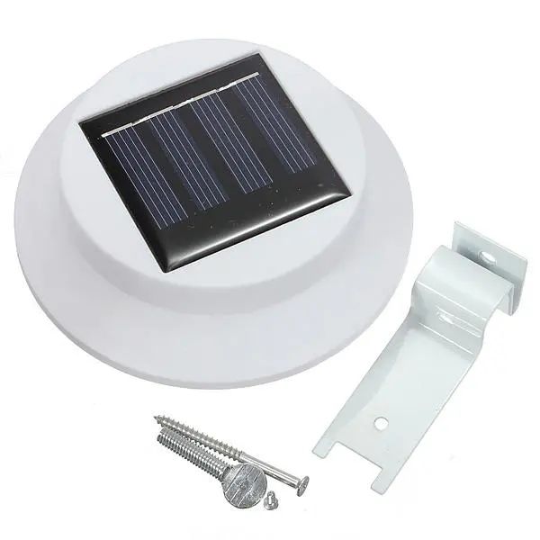 waterproof solar led light outdoor garden yard gutter pathway lamp - pure white