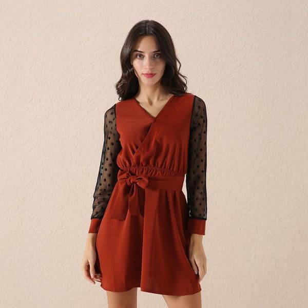 casual dresses autumn women female club party dress mini v neck long sleeve lace patchwork a line elegant, Black;gray
casual dresses autumn women female club party dress mini v neck long sleeve lace patchwork a line elegant, Black;gray