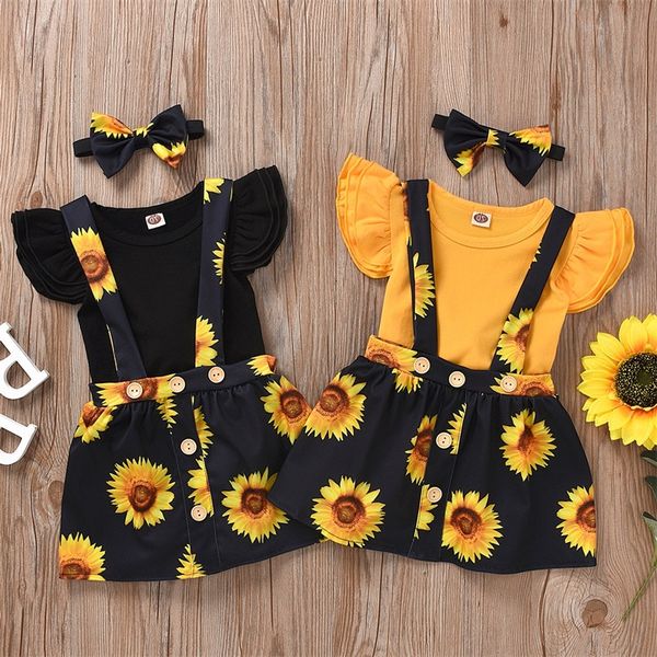 baby designer clothes girl ruffle sleeve romper sunflower skirt headband 3pcs sets toddler suspender skirt suits summer baby outfits 3318 q2, White
baby designer clothes girl ruffle sleeve romper sunflower skirt headband 3pcs sets toddler suspender skirt suits summer baby outfits 3318 q2, White