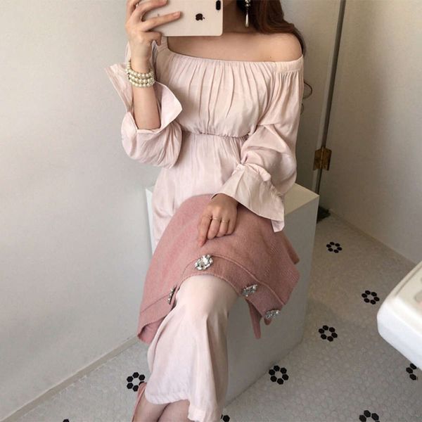 casual dresses dress women clothesspring elegant one line collar off shoulder pleated waist long and thin bubble s 8r2r, Black;gray
casual dresses dress women clothesspring elegant one line collar off shoulder pleated waist long and thin bubble s 8r2r, Black;gray