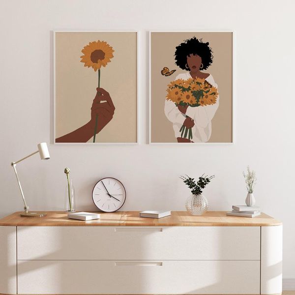 paintings abstract boho black woman flower lover nordic poster and print wall art canvas painting pictures for girl livingroom decor
paintings abstract boho black woman flower lover nordic poster and print wall art canvas painting pictures for girl livingroom decor