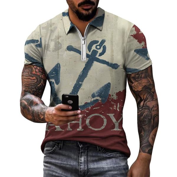 men's polos men 3d printed anchor guitar pattern t-shirt casual lapel pullover zip shirt 2021 summer fashion apparel, White;black
men's polos men 3d printed anchor guitar pattern t-shirt casual lapel pullover zip shirt 2021 summer fashion apparel, White;black