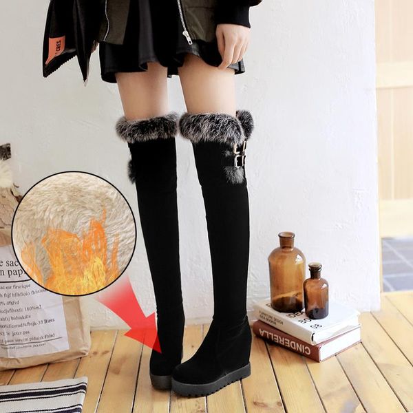 boots plus size 34-43 women over the knee wedges high heel punk long fur height increasing shoes winter snow, Black
boots plus size 34-43 women over the knee wedges high heel punk long fur height increasing shoes winter snow, Black