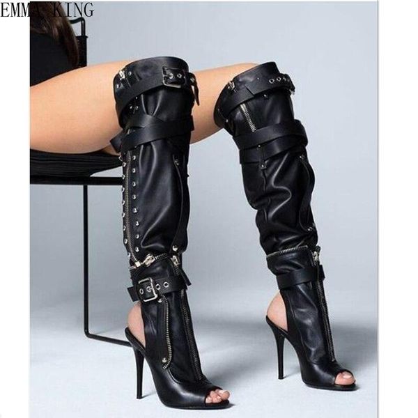 king detachable emma gladiator sandals peep toe summer boots women fashion high heel rivets buckle zipper slingback ladies shoes, Black
king detachable emma gladiator sandals peep toe summer boots women fashion high heel rivets buckle zipper slingback ladies shoes, Black