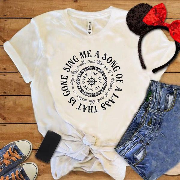 sing me a song of lass that is gone shirt comfort punk tee breathable women letter t-shirt female hipster women's, White
sing me a song of lass that is gone shirt comfort punk tee breathable women letter t-shirt female hipster women's, White