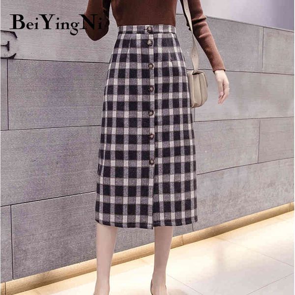 single-breasted skirt autumn winter long retro high waist fashion slim a line skirts womens maxi korean faldas 210427, Black
single-breasted skirt autumn winter long retro high waist fashion slim a line skirts womens maxi korean faldas 210427, Black