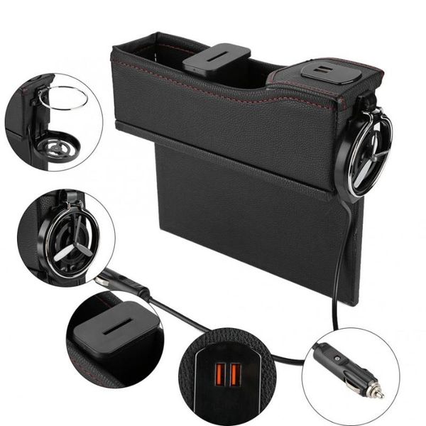 car organizer seat slot storage box cup drink holder with usb charging digital display organizador coche accessory
car organizer seat slot storage box cup drink holder with usb charging digital display organizador coche accessory