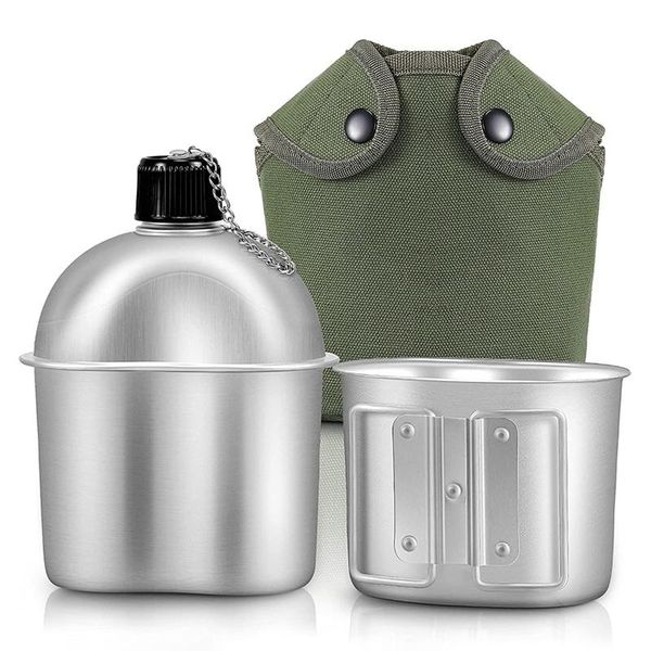 water bottle -outdoor canteen cookware set cup portable with grab handle for outdoor camping hiking
water bottle -outdoor canteen cookware set cup portable with grab handle for outdoor camping hiking