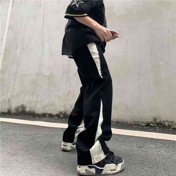 men's jeans gothic color match tassel straight casual denim trousers mens high street ripped loose hip hop baggy jean pants w951, Blue
men's jeans gothic color match tassel straight casual denim trousers mens high street ripped loose hip hop baggy jean pants w951, Blue