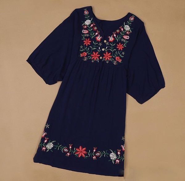women's blouses & shirts cheshanf summer fashion women ethnic mexican embroidered boho cotton peasant blouse tunic vintage gypsy bl, White
women's blouses & shirts cheshanf summer fashion women ethnic mexican embroidered boho cotton peasant blouse tunic vintage gypsy bl, White
