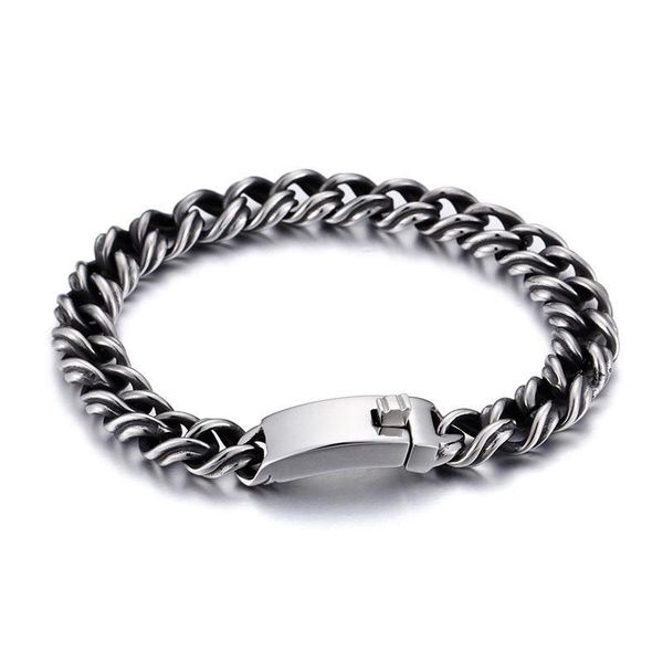 link, chain stainless steel bracelet titanium men's, Black
link, chain stainless steel bracelet titanium men's, Black
