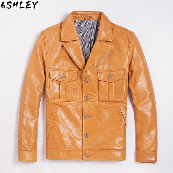 men's leather & faux yellow men 2021 casual jacket large size xxxl genuine cowhide autumn american style slim fit caot, Black
men's leather & faux yellow men 2021 casual jacket large size xxxl genuine cowhide autumn american style slim fit caot, Black