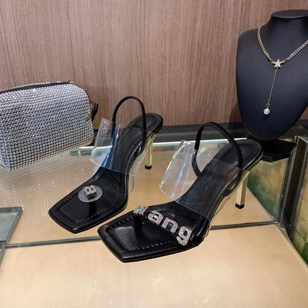 sandals summer style word with transparent pvc film high heels women's flip flops rhinestone stiletto women, Black
sandals summer style word with transparent pvc film high heels women's flip flops rhinestone stiletto women, Black