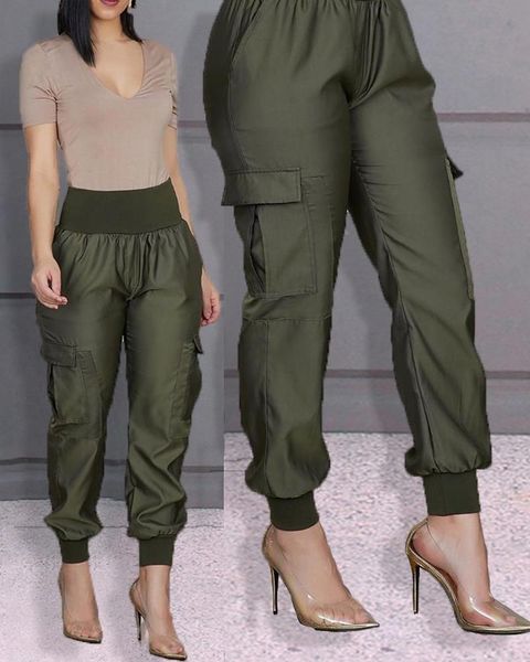 women's pants & capris high waist elastic detail women solid casual pencil, Black;white
women's pants & capris high waist elastic detail women solid casual pencil, Black;white
