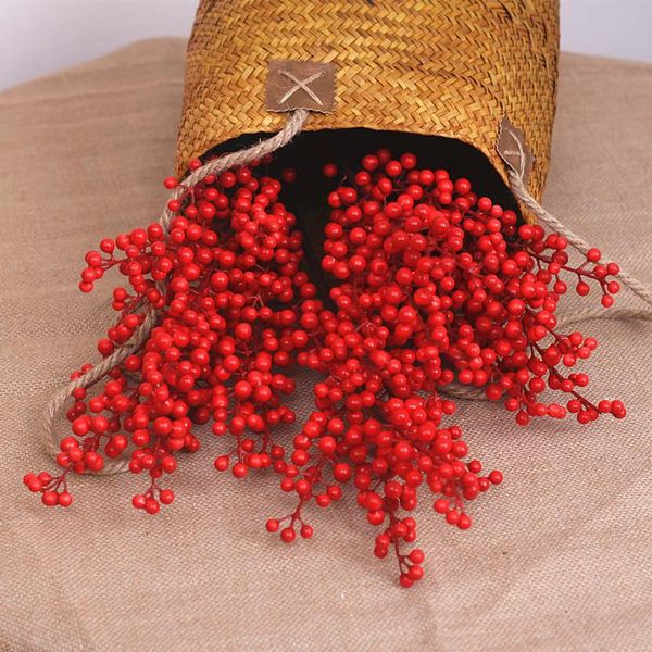 decorative flowers & wreaths desk5 forks red berry cherry artificial plant christmas decoration foam fake flower bean branch for year ho
decorative flowers & wreaths desk5 forks red berry cherry artificial plant christmas decoration foam fake flower bean branch for year ho