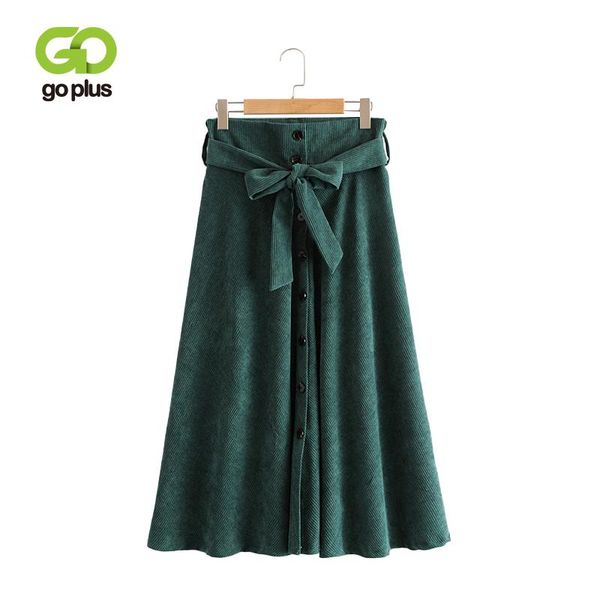 skirts goplus women bow tie belt corduroy high waist faldas mujer button green lady vintage casual pleated mid-calf skirt, Black
skirts goplus women bow tie belt corduroy high waist faldas mujer button green lady vintage casual pleated mid-calf skirt, Black