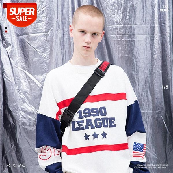 fashion brand autumn and winter men's clothing, american retro sports flag printing, round neck sweater #nx6j, Black
fashion brand autumn and winter men's clothing, american retro sports flag printing, round neck sweater #nx6j, Black
