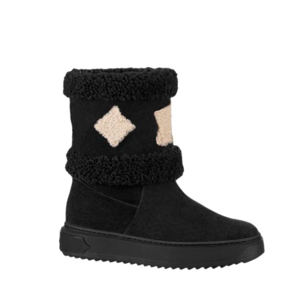 boots winter fashion women's suede calf leather wool lining letter embossed tassel decorate comfortable platform ankle snow boot shoes, Black
boots winter fashion women's suede calf leather wool lining letter embossed tassel decorate comfortable platform ankle snow boot shoes, Black