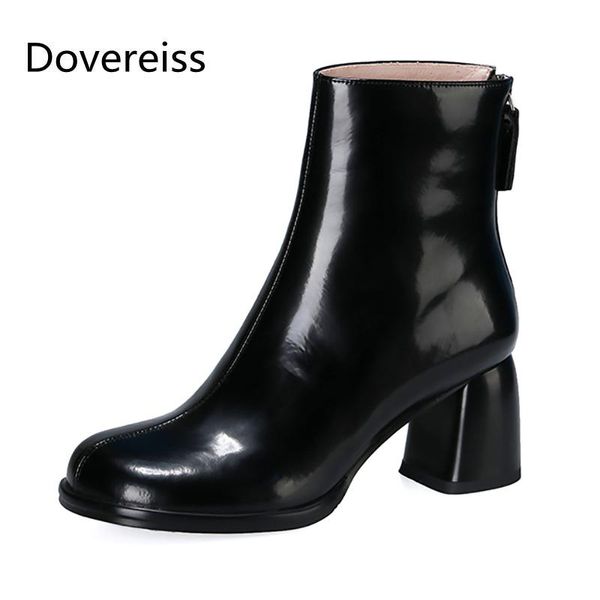boots dovereiss fashion women's shoes winter elegant concise mature pure color round toe chunky heels back zipper short 33-43, Black
boots dovereiss fashion women's shoes winter elegant concise mature pure color round toe chunky heels back zipper short 33-43, Black